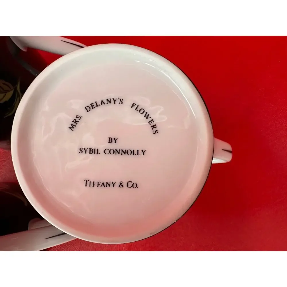 Tiffany & Co Mrs Delaneys Flowers By Sybil Connolly Floral Set Of Three Mugs - Picture 11 of 12